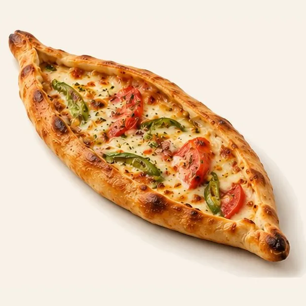 Pide with Kashar & Vegetables