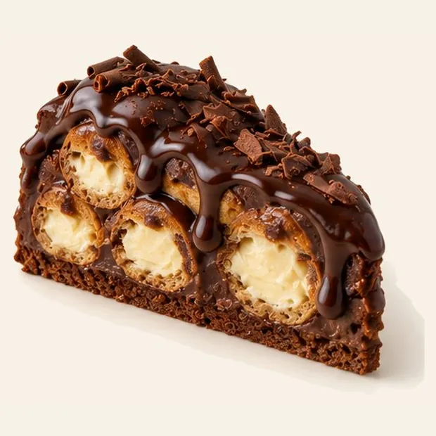 Dark Chocolate Profiterole Cake